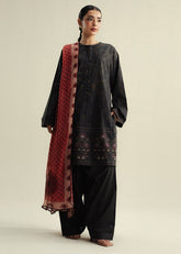 3-PC Unstitched Digital Printed Chiffon Coco By Zara Shahjahan | Fable-5A